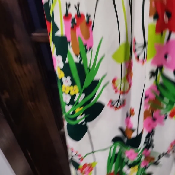 Vintage Green and Floral Maxi Dress - Picture 8 of 12